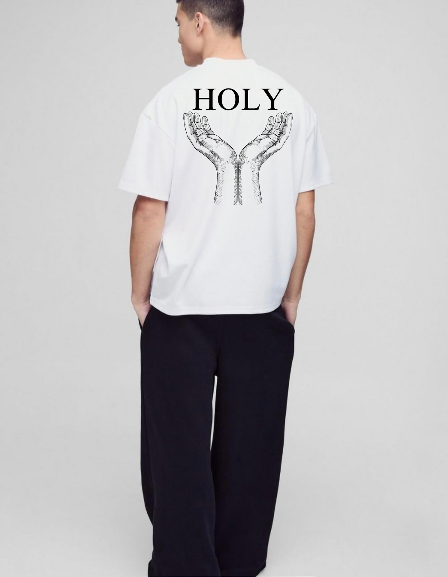 Luxury Black Holy Hand Shirt