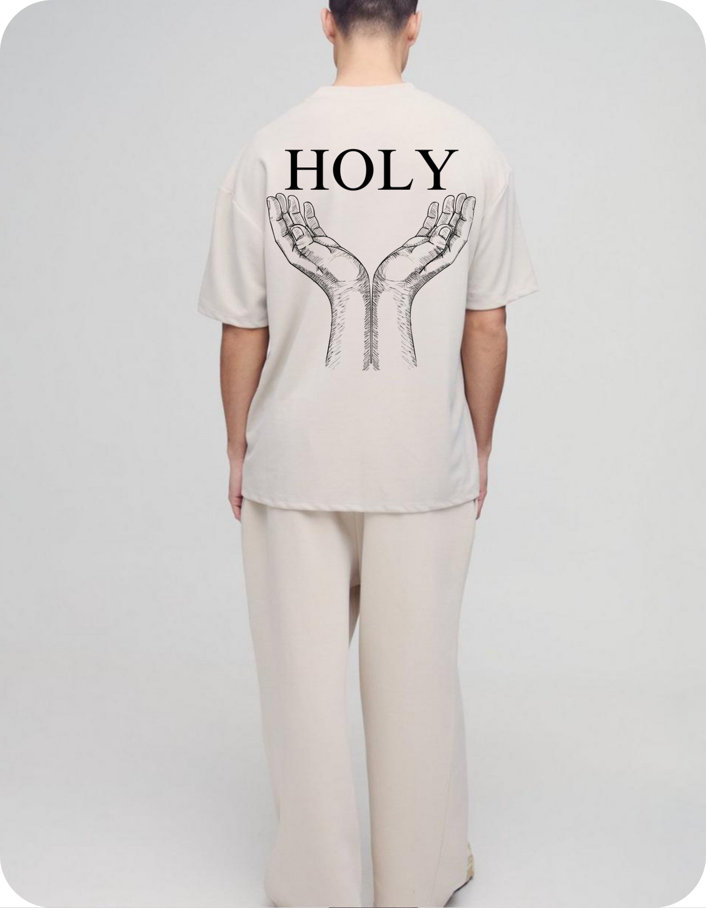 Men's Premium Praise Holy Hand Tan Shirt