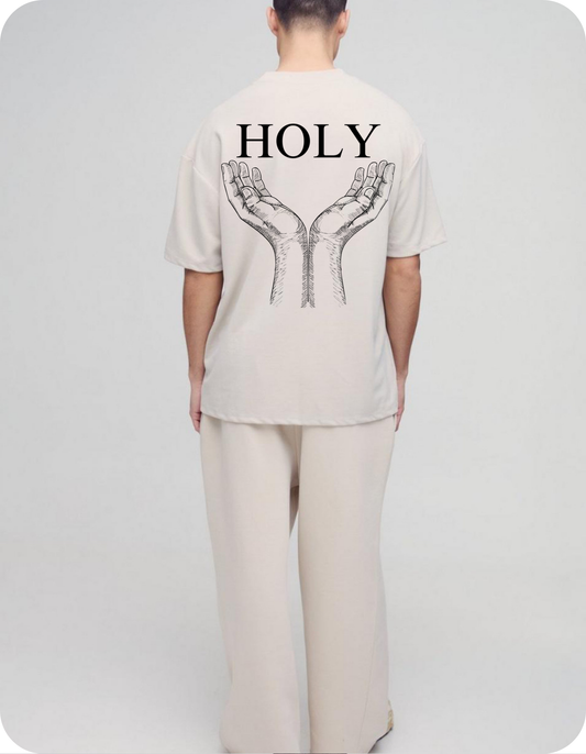 Men's Premium Praise Holy Hand Tan Shirt